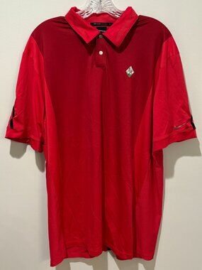 USED - Men's Large Red Nike Dri Fit Polo - Size L